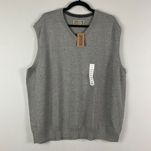 Duluth Trading Co Strongarm Cotton Comfort Sweater Vest Size 2XL Gray - Picture 1 of 11